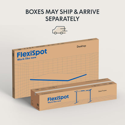 FLEXISPOT EN2 55" x 28" Mahogany Standing Desk with Power Strip Bundle