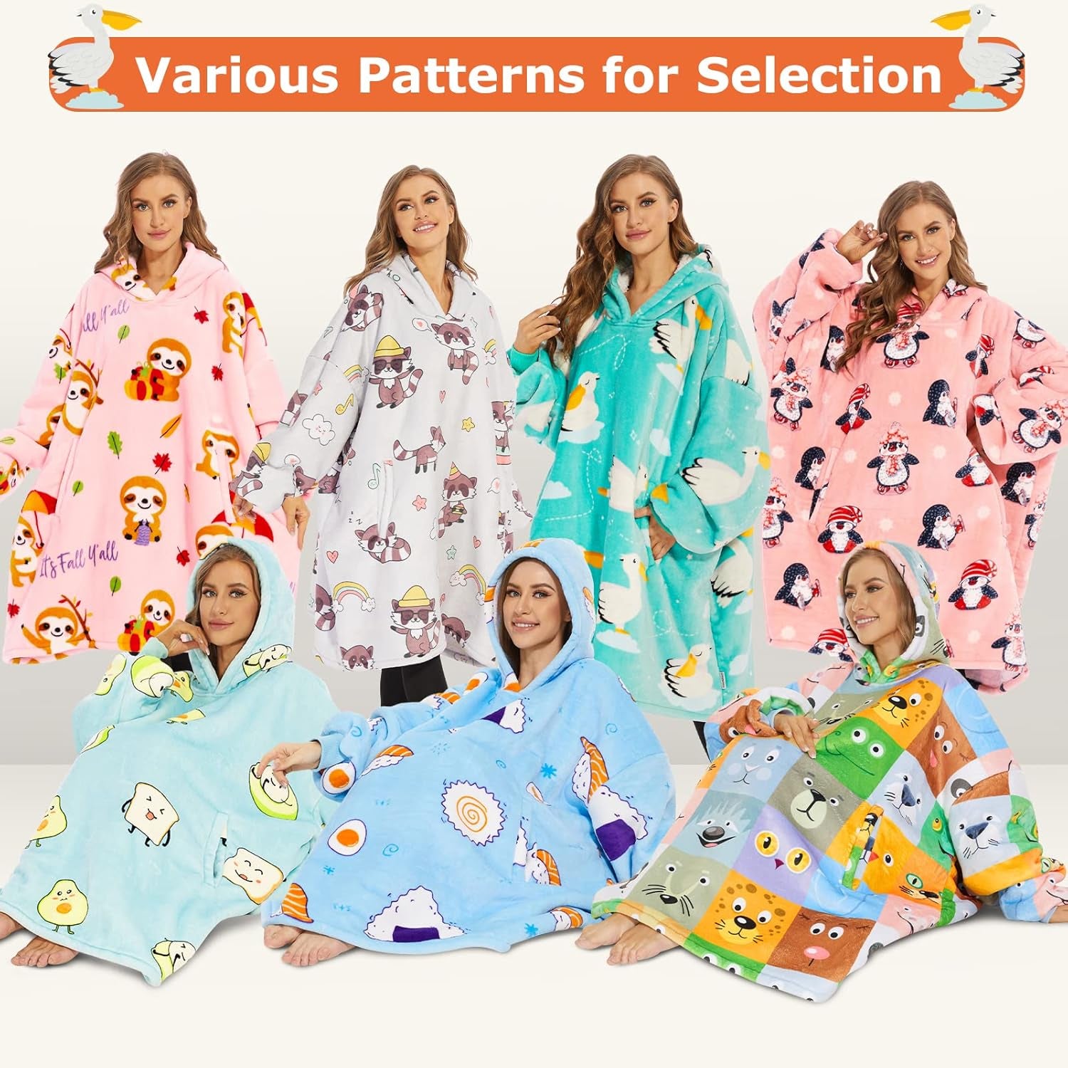 Oversized Sherpa Hooded Blanket Sweatshirt - Ultra Cozy Wearable Blanket Hoodie for Adults