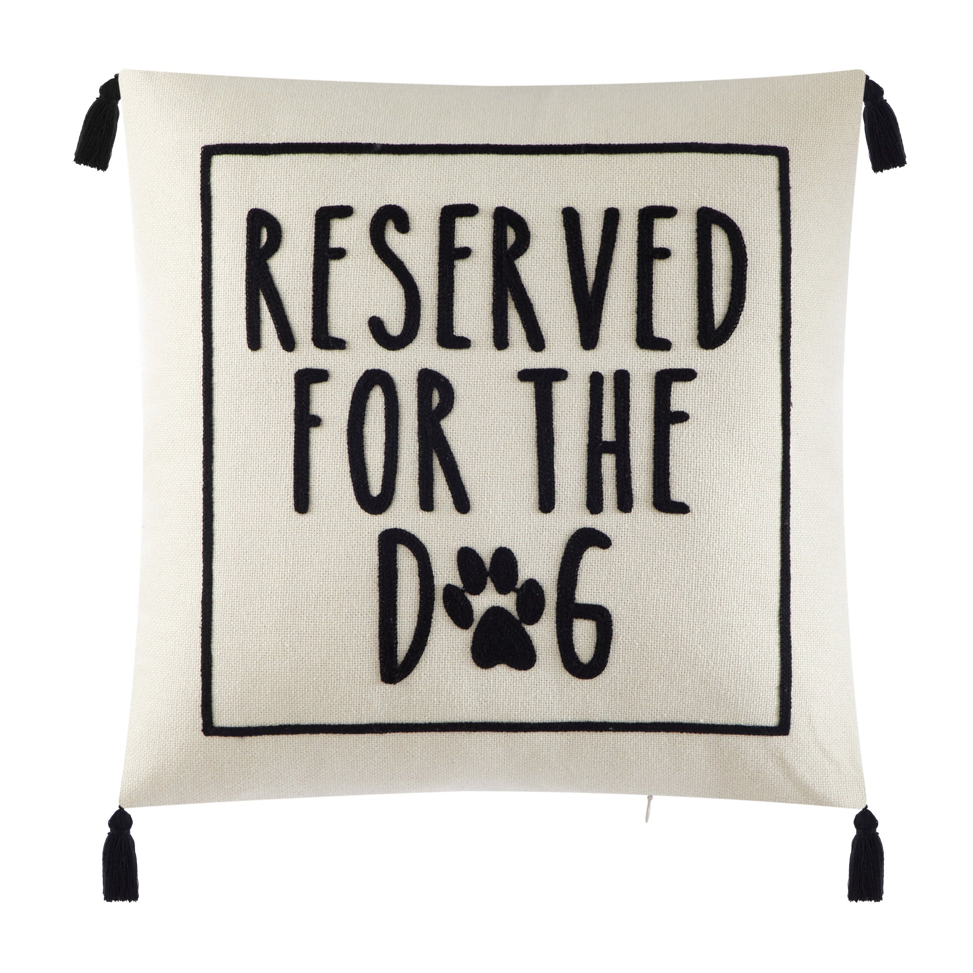Reserved for the Dog Square Decorative Throw Pillow for Adults, 18" x 18"