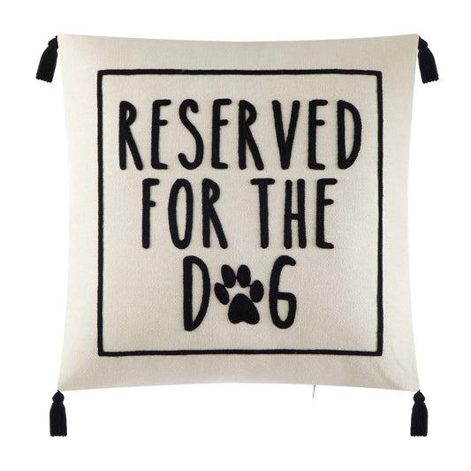 Reserved for the Dog Square Decorative Throw Pillow for Adults, 18" x 18"